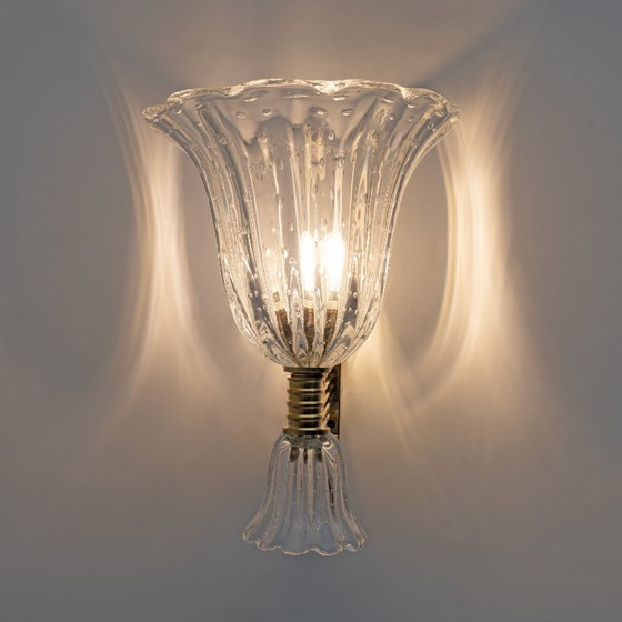 Image 1 of Barovier & Toso, stile Art Déco in ottone e vetro di Murano