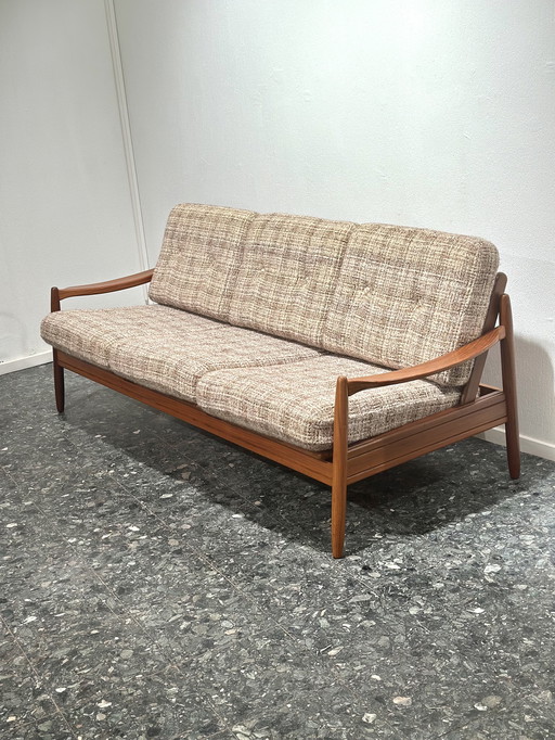 Vintage Danish 3-Seater Bench From Teak