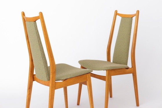 Image 1 of Vintage Dining Chairs Set of 4, Mid Century Modern Chairs, 1960s German Casala Chairs, Restored Wooden Dining Chairs