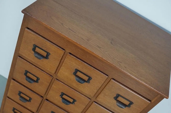 Image 1 of Botiquín/archivador antiguo holandés de roble, años 30