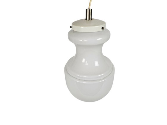 Image 1 of Murano - Italia - lampada a cono - opalino - lampada a sospensione - metà secolo - anni '70