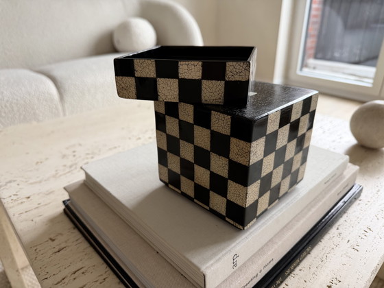 Image 1 of Vintage lak sieradendoos in postmoderne stijl, jaren 1970-1990.