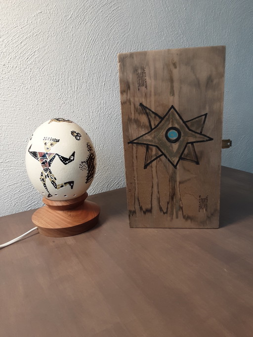 Lampada da tavolo artistica con scatola coordinata