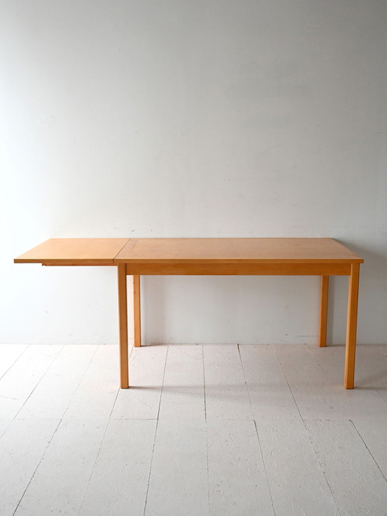 Image 1 of Vintage Scandinavian Birch Table by Skaraborgs