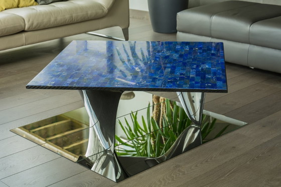 Image 1 of FINS Coffee Table - Blue Agate & Carbon