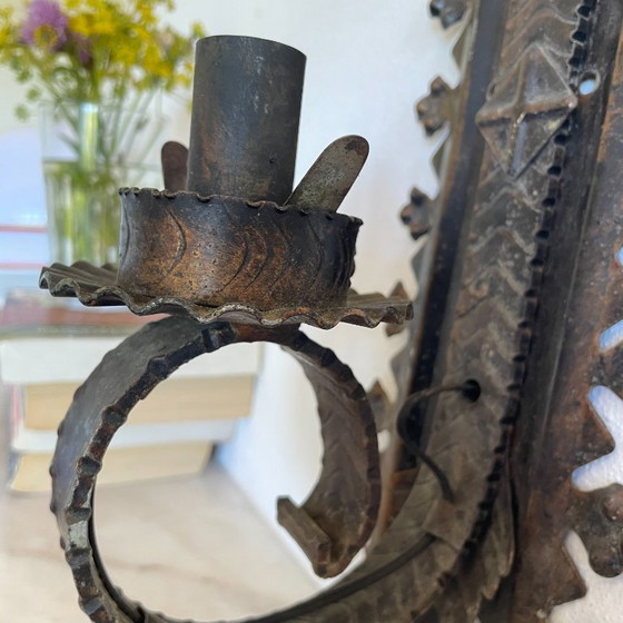 Gotische brutalistische grote wandlamp van smeedijzer – Wandlampen, Cast Iron (photo 7 of 9)