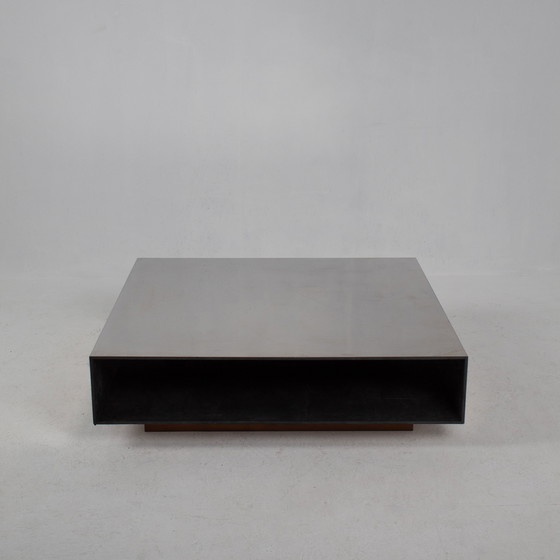 Image 1 of Aluminium Quadratischer Couchtisch von Baxter, Italien 70S