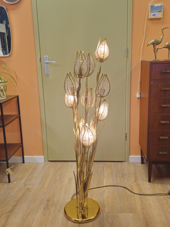 Vintage PALWA Tulip Floor Lamp Table Lamp Brass – Floor lights, Metal (photo 9 of 15)