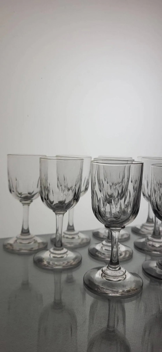 9 bicchieri da digestivo Art Déco anni '30 – Bicchieri e caraffe, Crystal, Glass, Art Deco (photo 2 of 4)