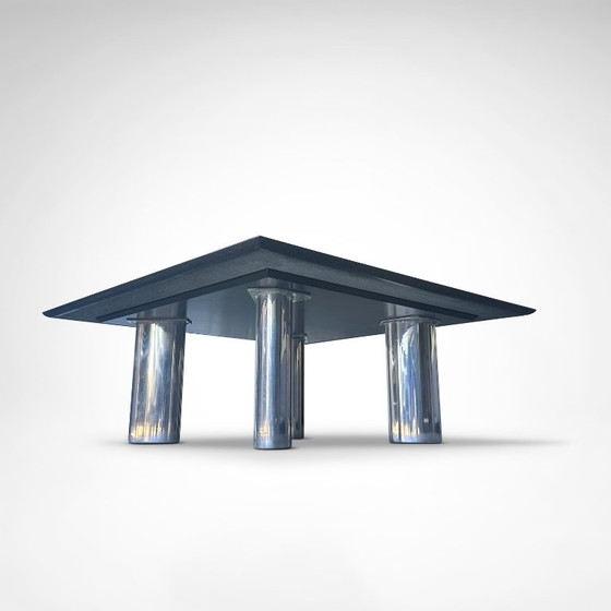 Star Galaxy Granite And Brushed Metal Postmodern Coffee Table By Draenert Germany 1980s – Marble (photo 6 of 8)