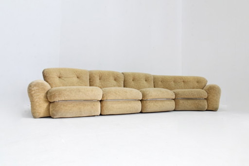 Vintage Italian Modular Sofa 1970s – modulaire banken, Chrome