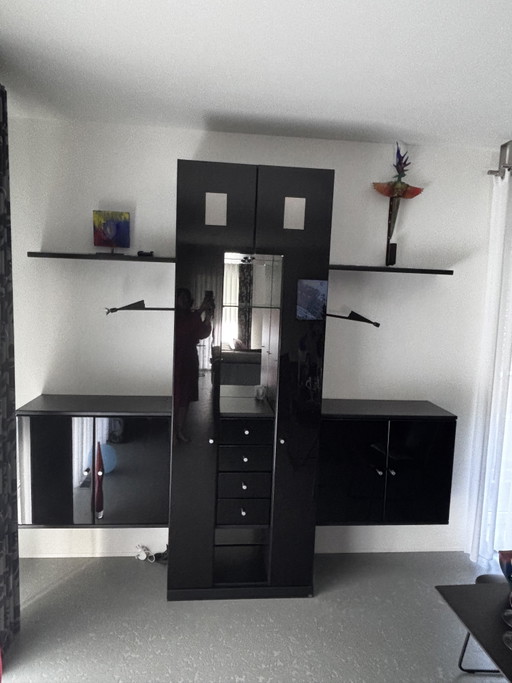 Rolf Benz Design Wandmeubel Hoogglans Zwart -