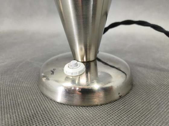 Image 1 of Paire de lampes de table réglables chromées de style Bauhaus, Tchécoslovaquie des années 1930