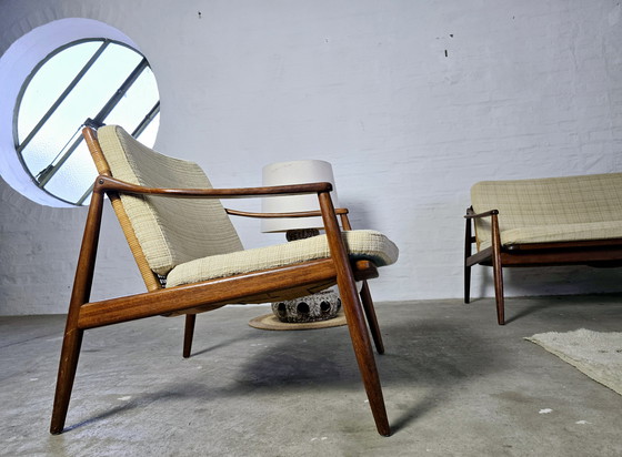 Image 1 of Hartmut Lohmeyer Set Mid Century anni '60 e '70 Panche Poltrone Poltrona Vintage Suite