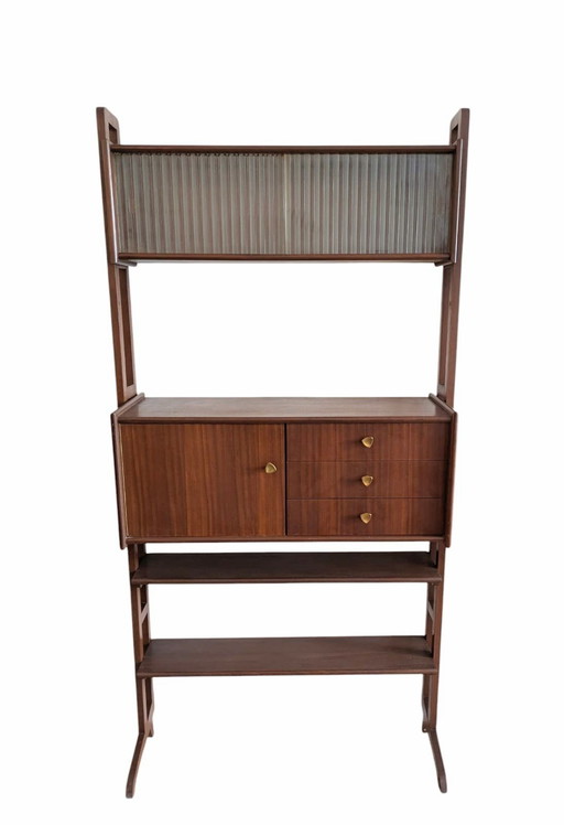 Système mural Simpla Lux en teck vintage