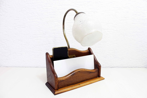 Letter Holder Desk Lamp 1950