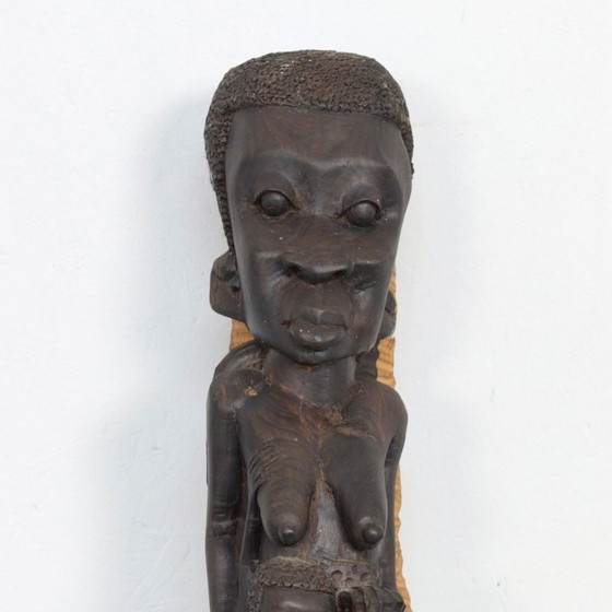 Image 1 of Tótem tribal africano único tallado a mano – Escultura espiritual, mediados del siglo XX