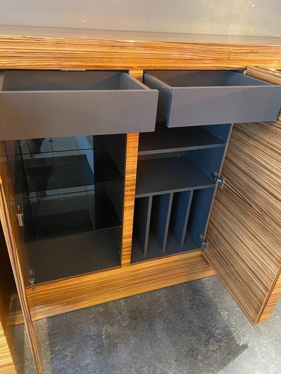 Image 1 of Unique wall unit in zebrano wood