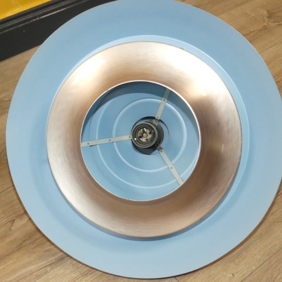 Image 1 of Hans-Agne Jakobsson 1960s pendant lamp copper-colored aluminum slats ceiling lamp for Hans-Agne Jakobsson AB, Markaryd