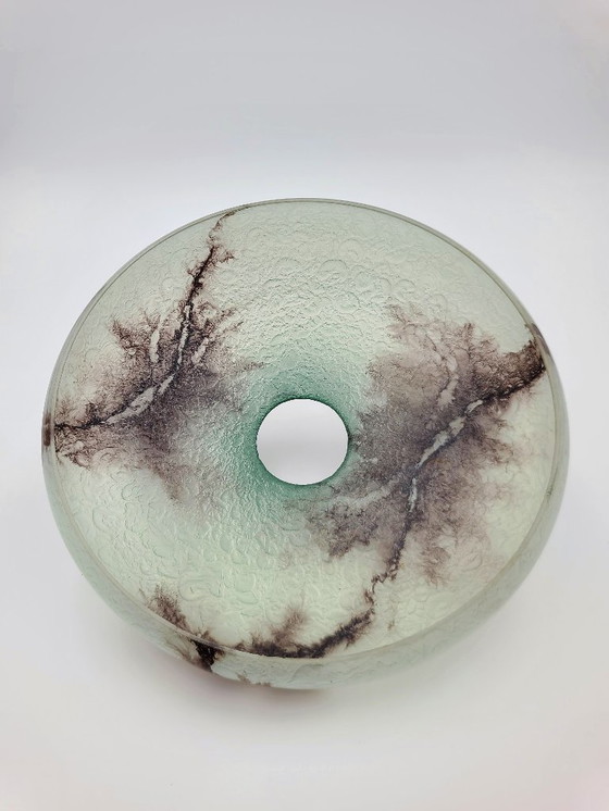 Image 1 of Lampada a sospensione vintage Art Déco in vetro marmorizzato - Germania