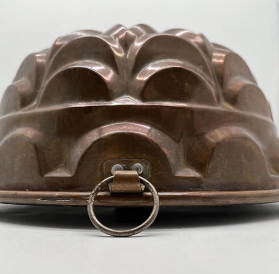 Image 1 of Antique Copper Cake Mold – Ø 25 cm | Vintage Kitchen Object