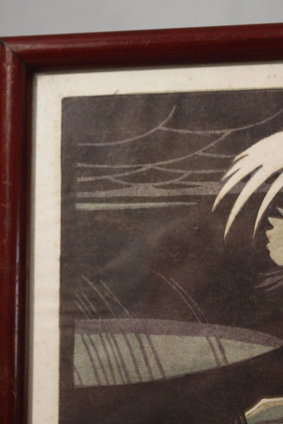 Image 1 of Norbertine Bresslern-Roth (1891-1978) "Der Schwan" 1927 Impression au bloc signé