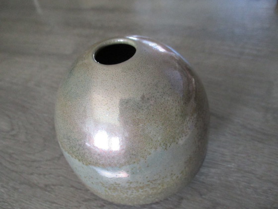 Image 1 of Mobach Round Vase by Joke Stroes, marked and signed 1980.