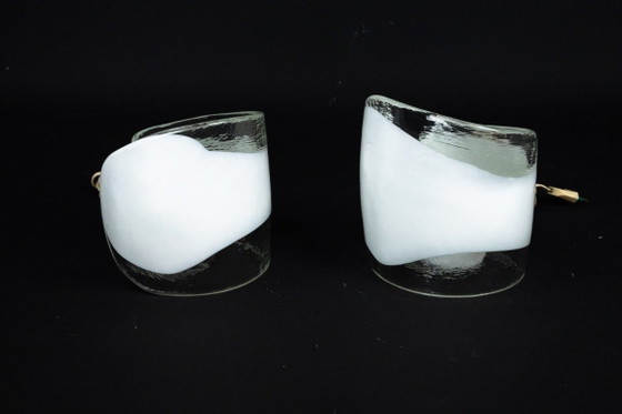 Image 1 of La Murrina, paire de lampes de table en verre de Murano. Italie, années 1970.