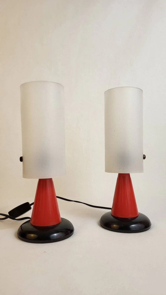 Lampada Rockabilly anni '50-'60 (*2) – Lampade da tavolo, Metal, Plastic, Vintage (photo 2 of 12)