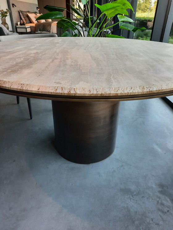 Image 1 of Tablez Ronde Eettafel Travertin 