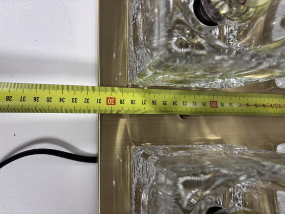 Lampada da Soffitto e Parete Vintage Peill & Putzler "Ice Cube" 1970 – Plafoniere, Glass (photo 12 of 13)