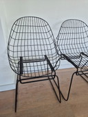 6 chaises Pastoe SM05 en fil de fer noir, par Cees Braakman