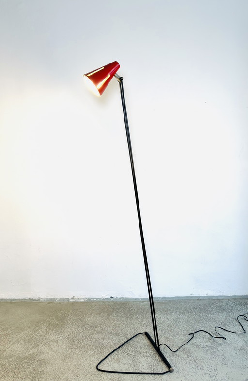 UNBEKANNTE 'SUN SERIES' BODENLAMPE, H. BUSQUET FÜR HALA ZEIST, NIEDERLANDE, 1950er Jahre