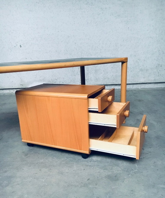 Image 1 of Scandinavian Ergonomic Design Writing Desk and Stool, Stokke 1980's