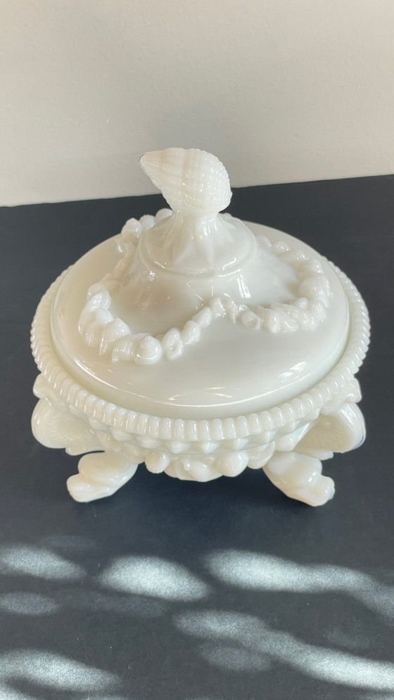 Image 1 of Vintage opaline glass candy dish