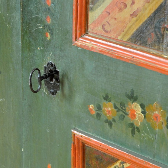 Armario nupcial de pino, fechado en 1815. – Iron, Wood (photo 8 of 14)