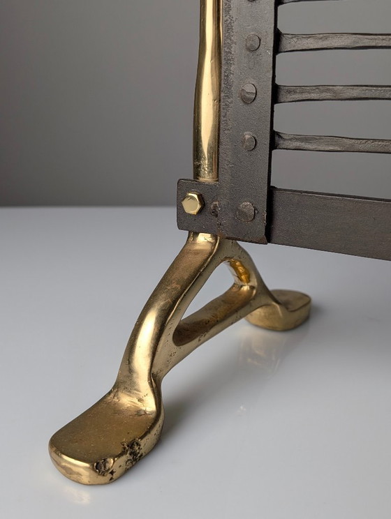 Parascintille in ottone e ferro battuto di David Marshall, Spagna, anni '70. – Oggetti decorativi, Iron (photo 8 of 11)