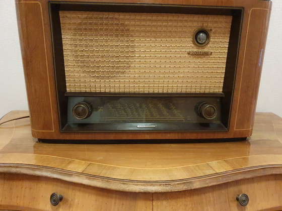 Vintage Grundig Radio 2005W (1952) – Decoratief Designobject – Decoratieve objecten, Glass, Textile (photo 4 of 7)
