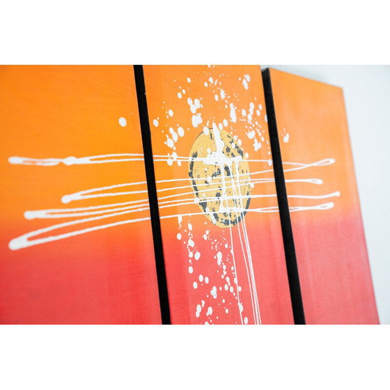 Image 1 of Cuadro tríptico abstracto vintage, 2000