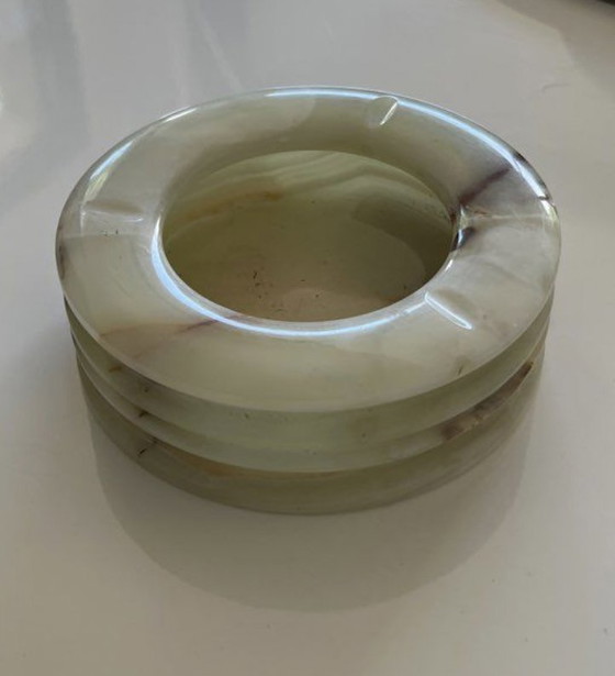 Image 1 of Vintage Green Onyx ashtray - Made in Italy - 1960s