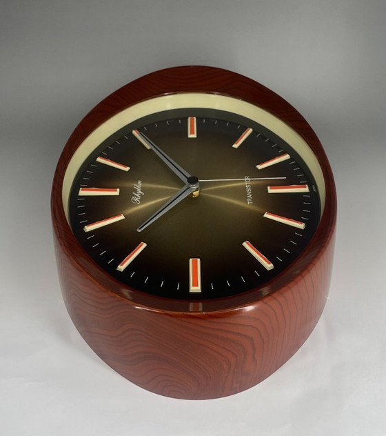 Image 1 of Orologio da parete Rhythm Japan – Design Mid-Century/Space-Age – Quarzo silenzioso – Vintage