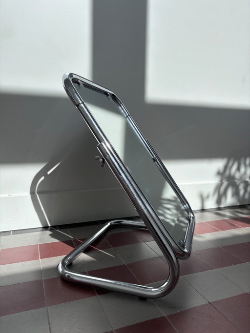 Vintage Chrome Shoe Mirror (1960s/1970s)