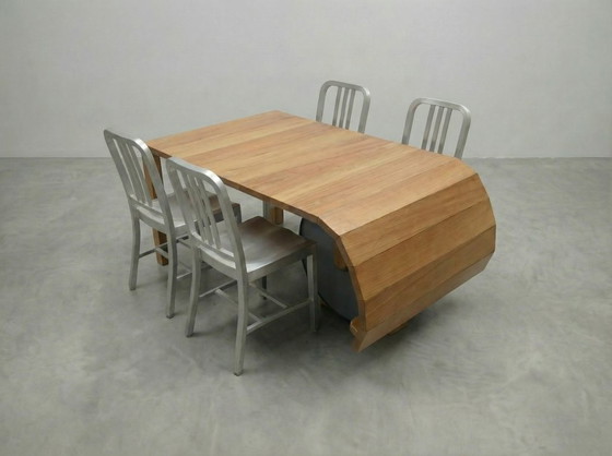 Image 1 of 🔴 OFERTA - Mesa Atelier - Mesa extensible de diseño único hecha a medida (98-197 cm) - Madera de haya