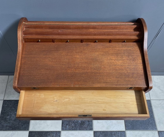 Image 1 of Bureau en teck à plateau enroulable, Danemark des années 1960