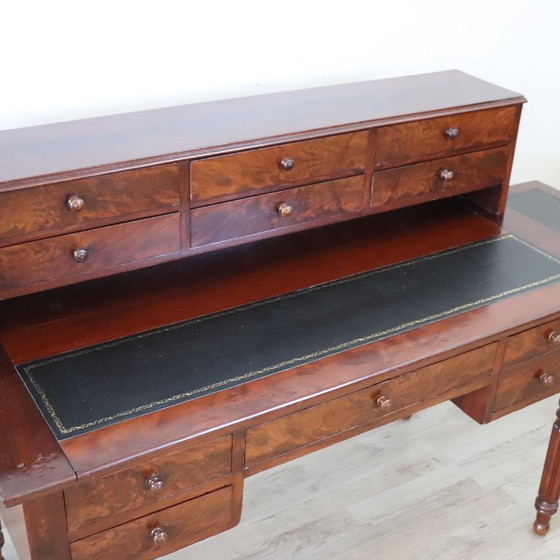 Antiek bureau van mahonie, Italië 19e eeuw – Wood (photo 7 of 17)
