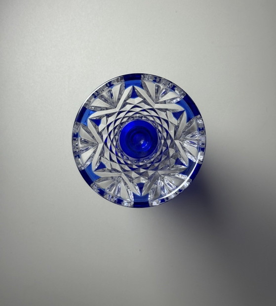 Image 1 of Vaso in cristallo Overlay in edizione limitata di Val Saint Lambert × Xavier Crespo, Belgio.