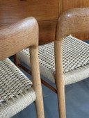 Set di 2 sedie da pranzo modello 75 di Niels Otto Moller / Møller, anni '50