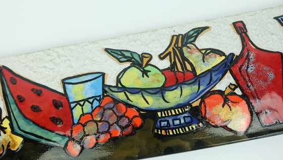 Image 1 of Mid Century Modern Wall Plaque with Still Life 1950s