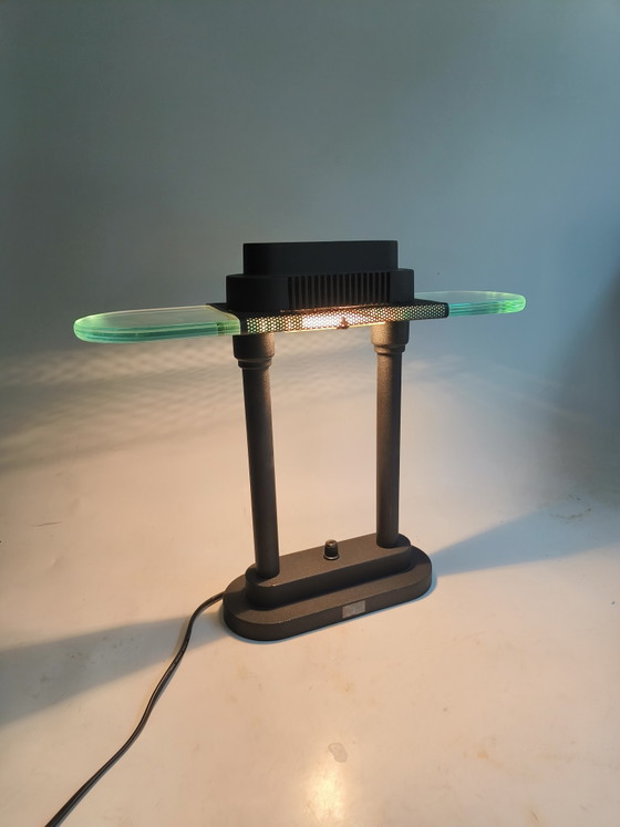 SMC Boxford Bankers Desk Lamp By Robert Sonnemans – Glass, Metal (photo 6 of 14)