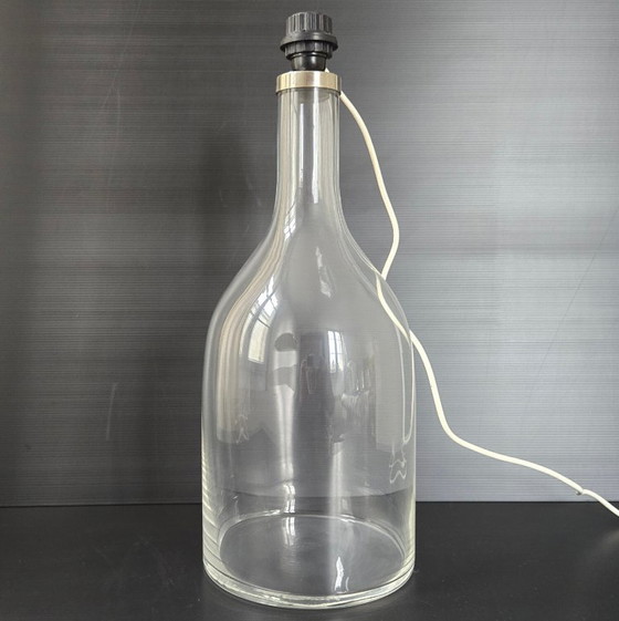 Image 1 of LAMPE VINTAGE 1960 GRANDE BOUTEILLE DE INGO MAURER POUR DESIGN M 60S EN VERRE